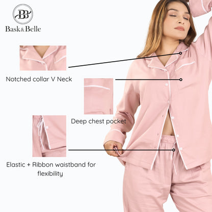 Premium Bamboo Sleepwear Set for Women | Soft, Lightweight Pajamas with Neem Finish