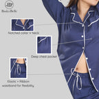 Bamboo Calm Night Suit | Oxford Blue