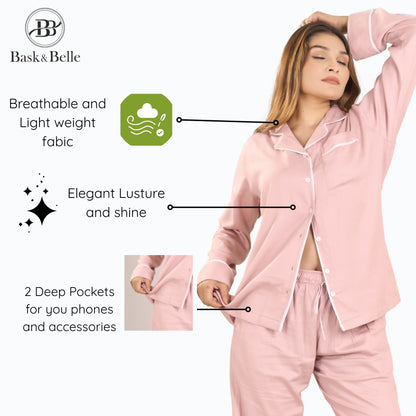 Premium Bamboo Sleepwear Set for Women | Soft, Lightweight Pajamas with Neem Finish