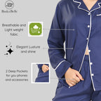 Bamboo Calm Night Suit | Oxford Blue