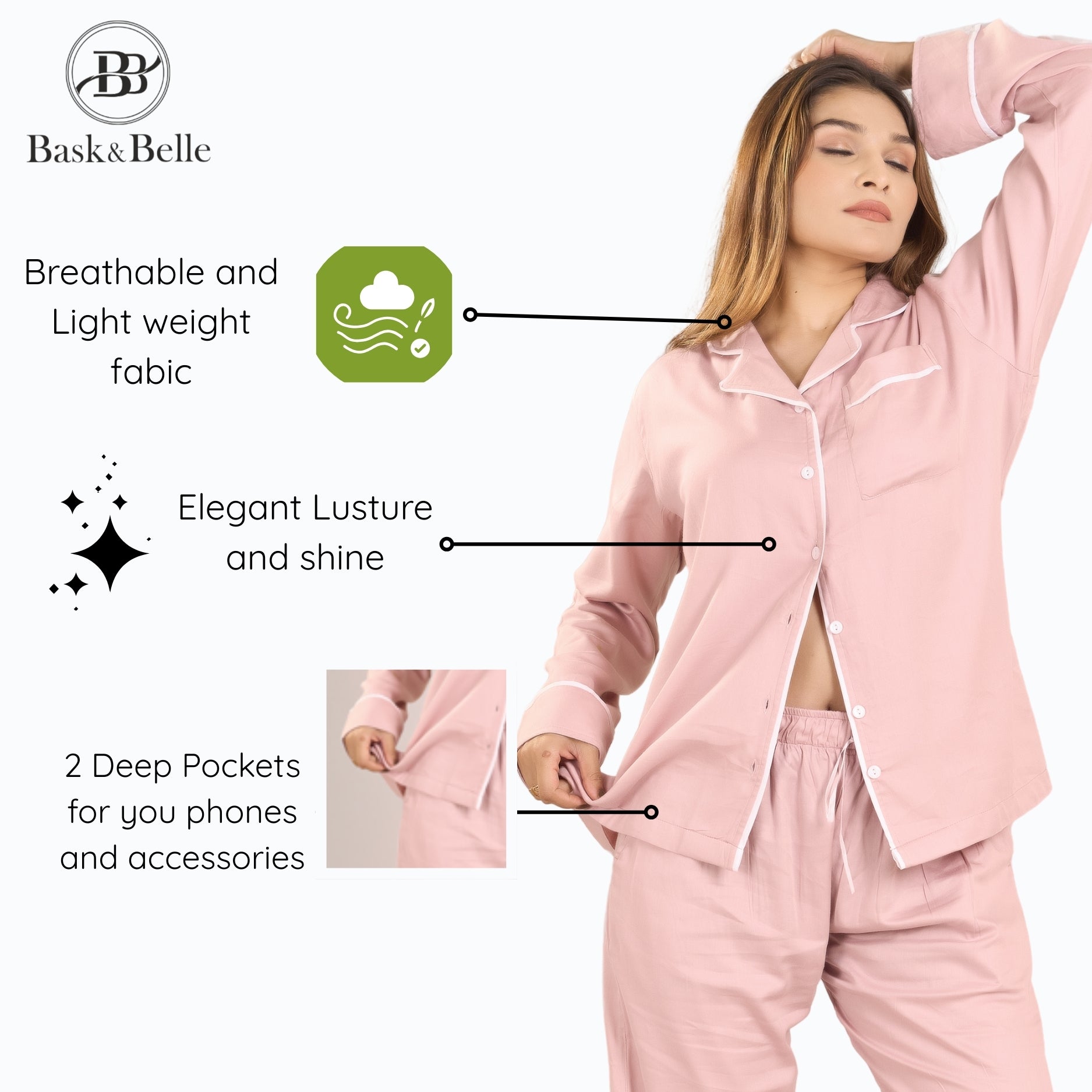 Bamboo Calm Night Suit | Beauty Bush