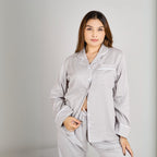Bamboo Calm Night Suit | Mist Grey